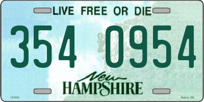 NH license plate 3540954