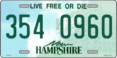 NH license plate 3540960