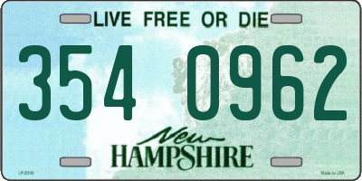 NH license plate 3540962