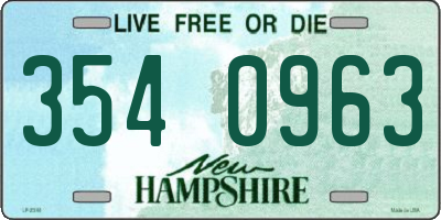 NH license plate 3540963