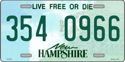 NH license plate 3540966
