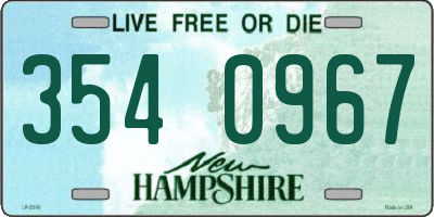 NH license plate 3540967