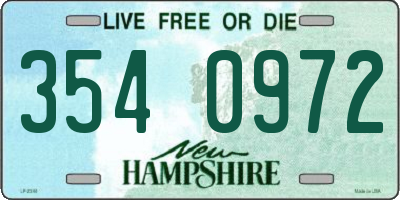 NH license plate 3540972