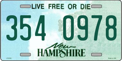 NH license plate 3540978