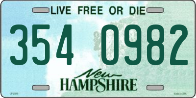NH license plate 3540982