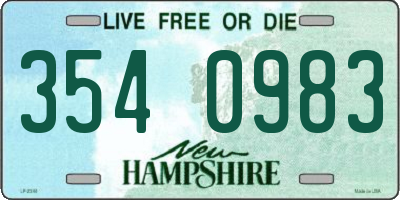 NH license plate 3540983