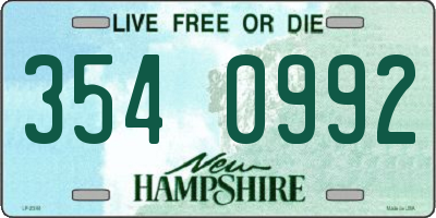 NH license plate 3540992