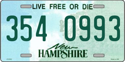NH license plate 3540993