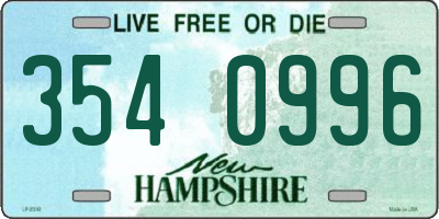 NH license plate 3540996