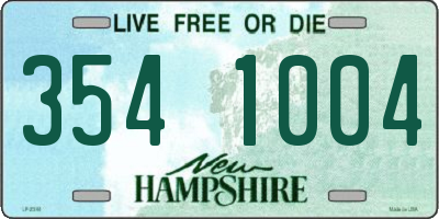 NH license plate 3541004