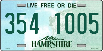 NH license plate 3541005