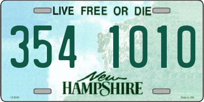 NH license plate 3541010
