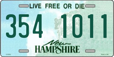 NH license plate 3541011