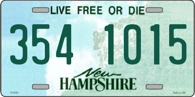 NH license plate 3541015
