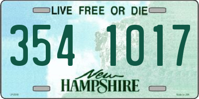 NH license plate 3541017