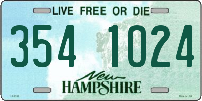 NH license plate 3541024