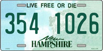 NH license plate 3541026