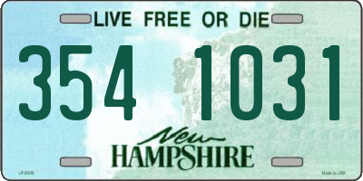 NH license plate 3541031