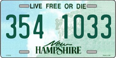NH license plate 3541033