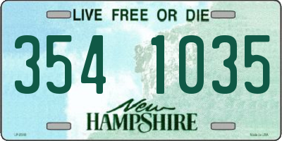 NH license plate 3541035