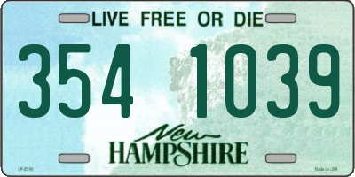 NH license plate 3541039