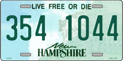 NH license plate 3541044