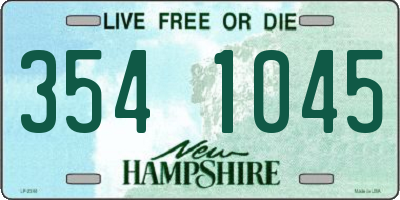 NH license plate 3541045