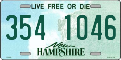 NH license plate 3541046