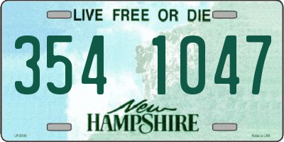 NH license plate 3541047
