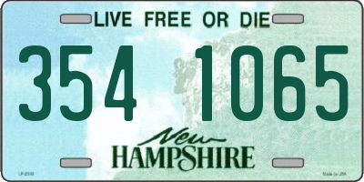 NH license plate 3541065