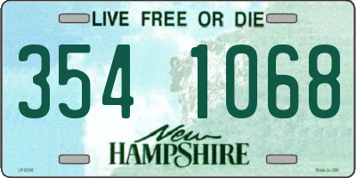 NH license plate 3541068