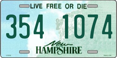 NH license plate 3541074