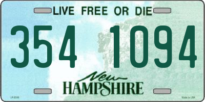 NH license plate 3541094