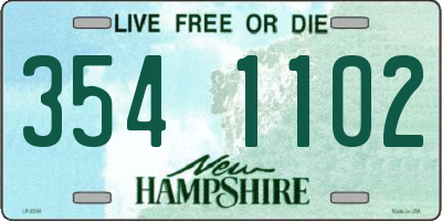 NH license plate 3541102