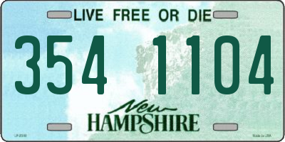 NH license plate 3541104