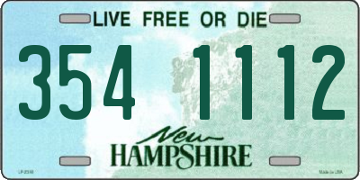 NH license plate 3541112