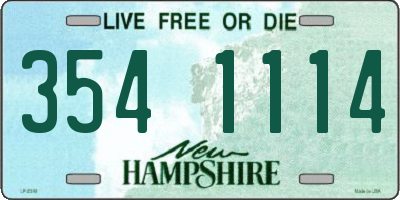 NH license plate 3541114