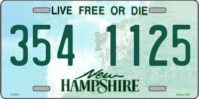 NH license plate 3541125