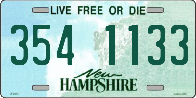 NH license plate 3541133