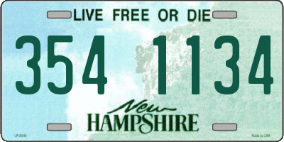 NH license plate 3541134