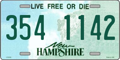 NH license plate 3541142