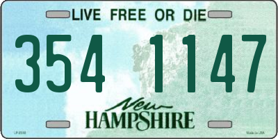 NH license plate 3541147