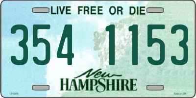 NH license plate 3541153