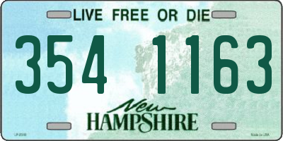 NH license plate 3541163