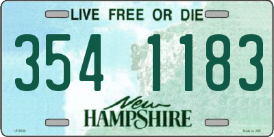 NH license plate 3541183