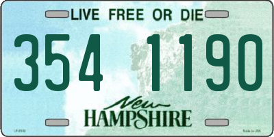 NH license plate 3541190