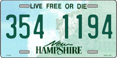 NH license plate 3541194