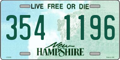 NH license plate 3541196