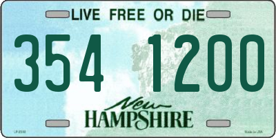 NH license plate 3541200