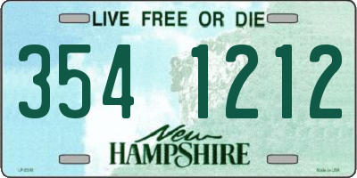 NH license plate 3541212